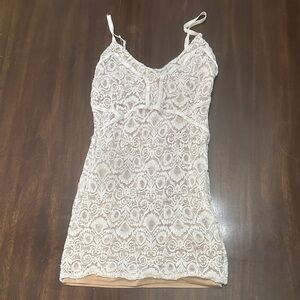 Guess Cream Lace Mini Dress